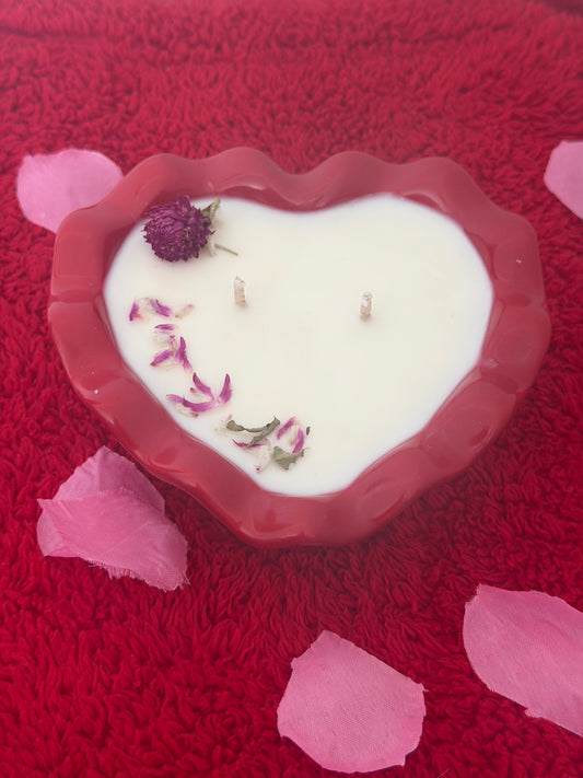 Heart Shaped Soy Wax 9 oz Candles