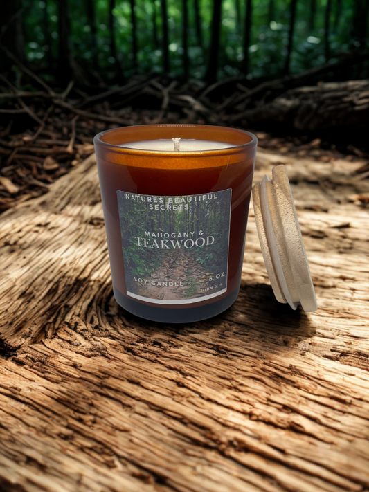 Mahogany and Teakwood Soy Candle