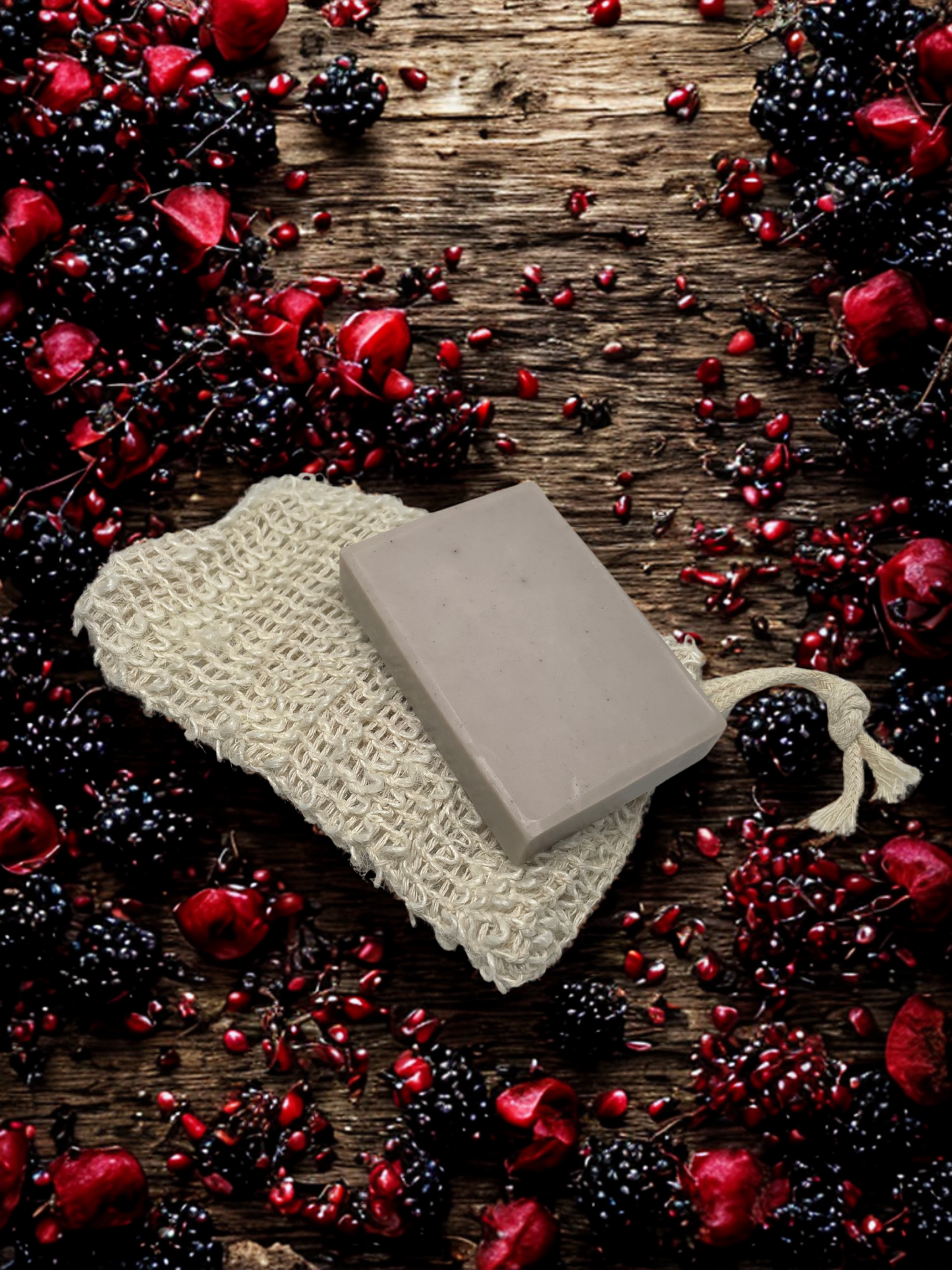 Pomegranate and blackberry Sorbet soap bar