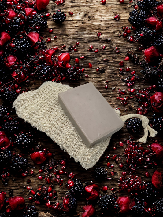 Pomegranate and blackberry Sorbet soap bar