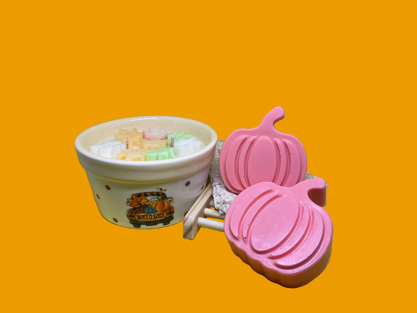 Falling Leaves Double Wick Soy Candle OR Soy Candle Bundle