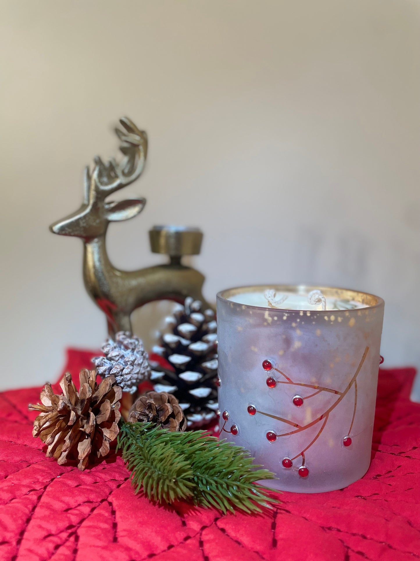 Under the Mistletoe Double wicked soy candle