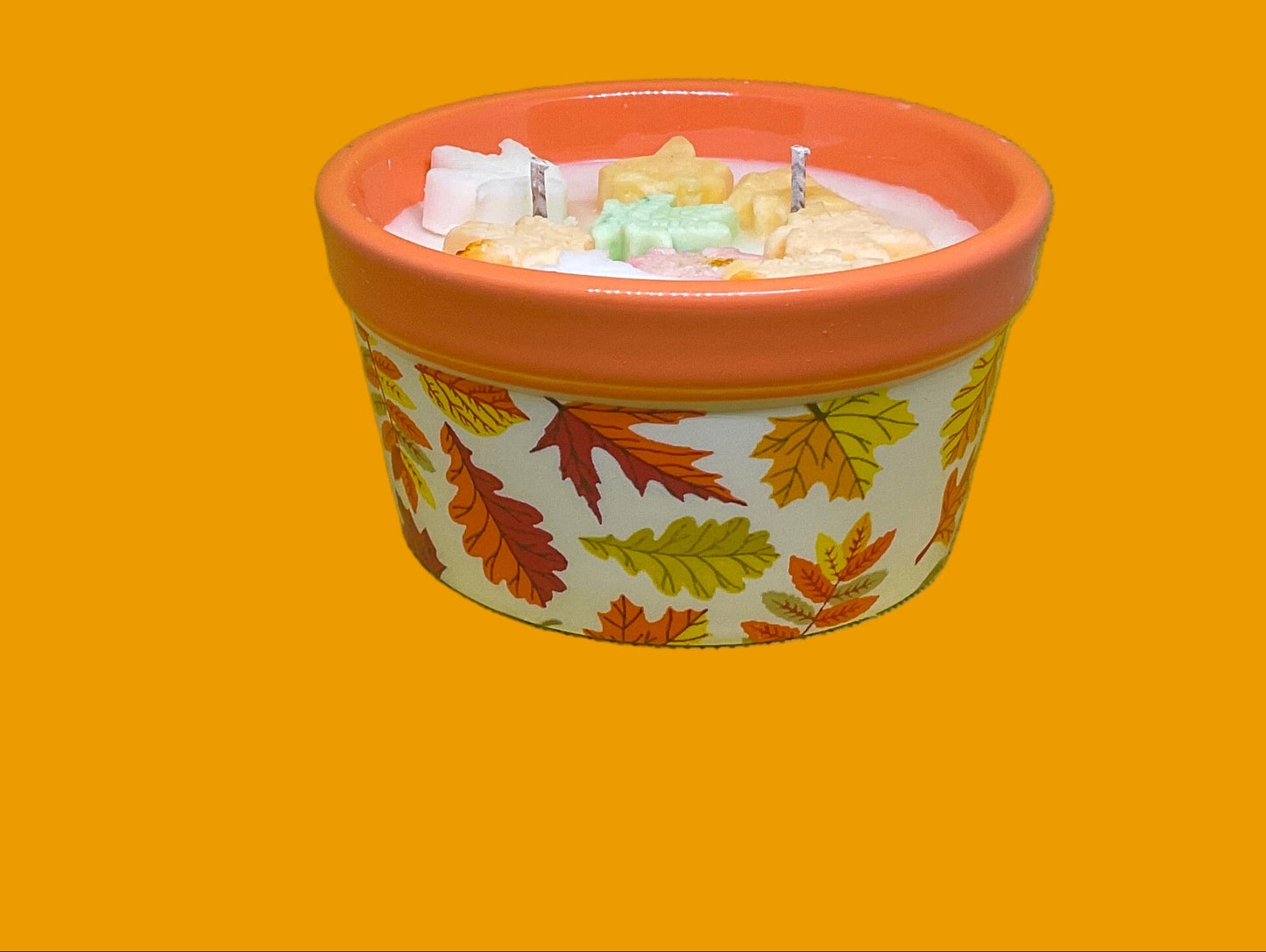 Falling Leaves Double Wick Soy Candle OR Soy Candle Bundle